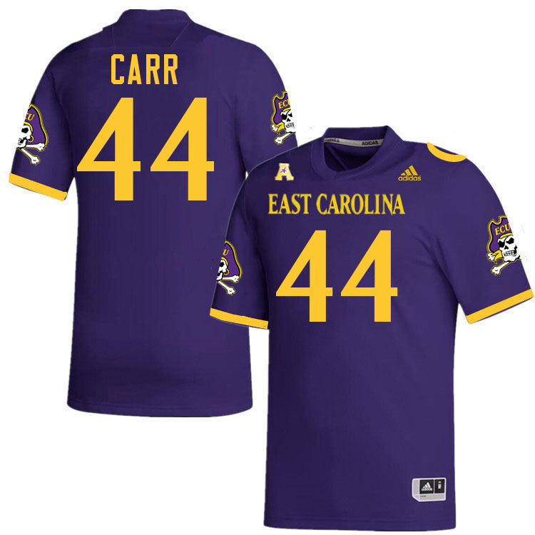 #44 Preston Carr ECU Jersey,East Carolina Pirates #44 Preston Carr Jersey Youth College-Retro Purple